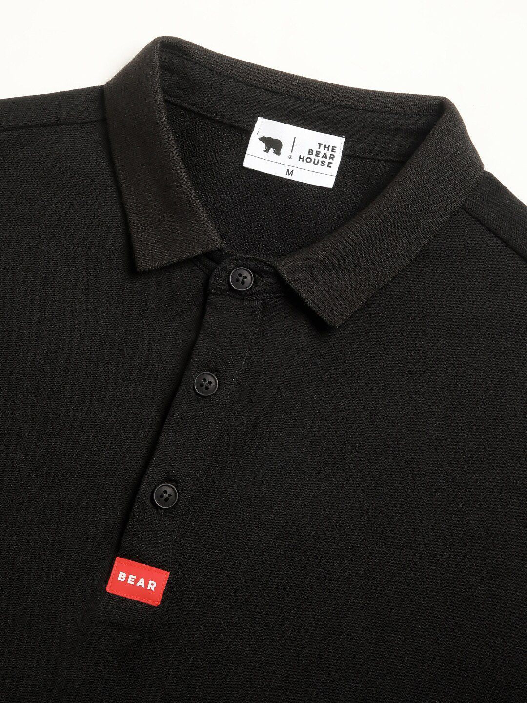 THE BEAR HOUSE Polo Collar Short Sleeves Slim Fit T-shirt