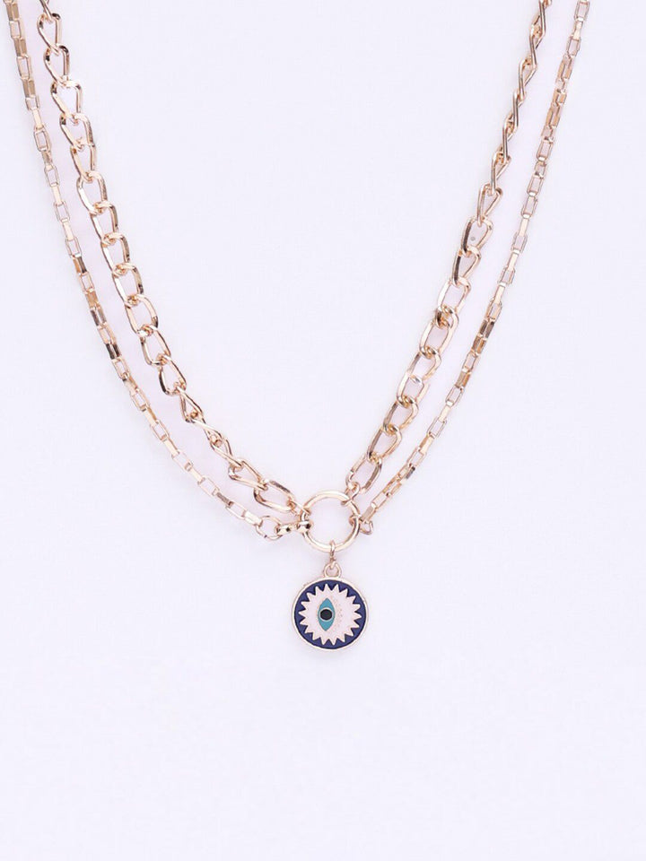 VOGUE PANASH Gold-Plated Evil Eye Layered Necklace and Chain