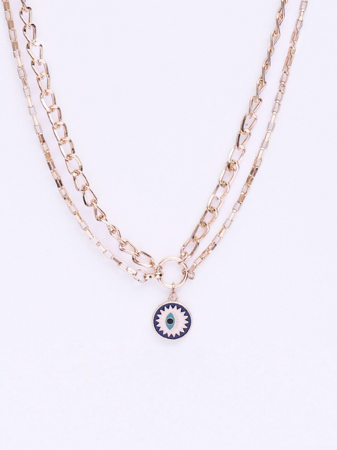 VOGUE PANASH Gold-Plated Evil Eye Layered Necklace and Chain