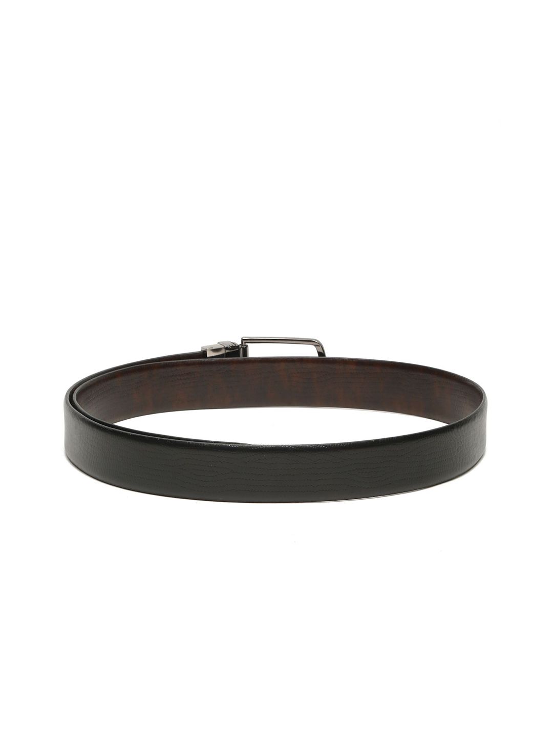 Teakwood Leathers Men Textured Leather Reversible Formal Belt