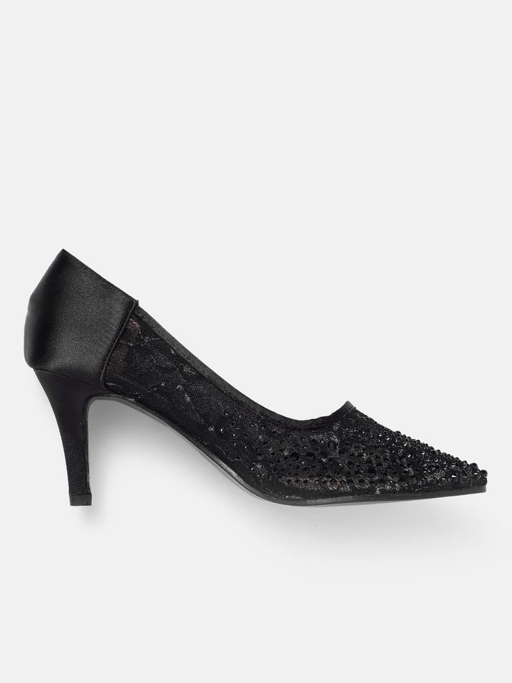 Lino Perros Embellished Party Slim Heel Pumps