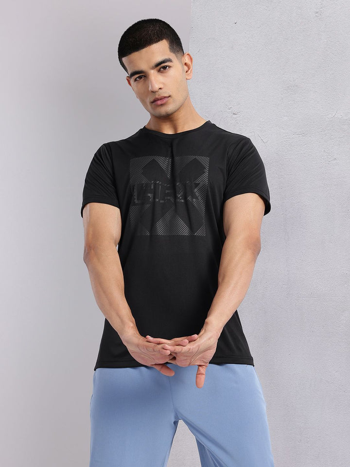 HRX by Hrithik Roshan Brand Logo Printed Rapid-Dry Training T-shirt