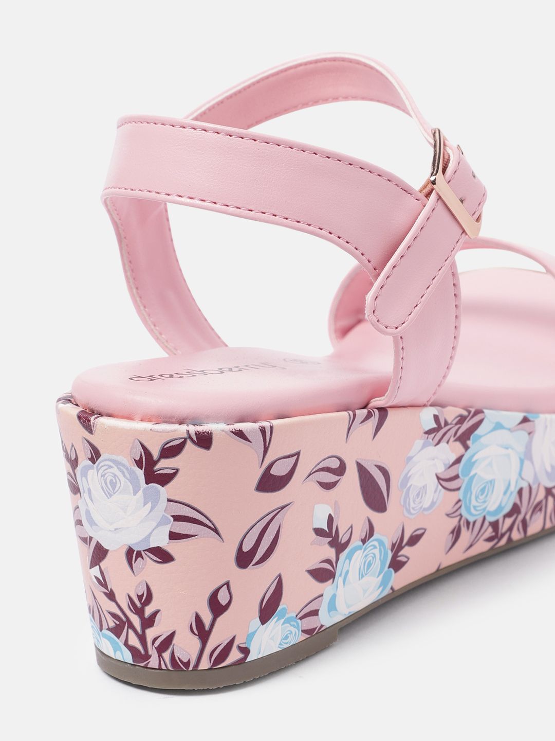 DressBerry Wedge Heels with Printed Detail