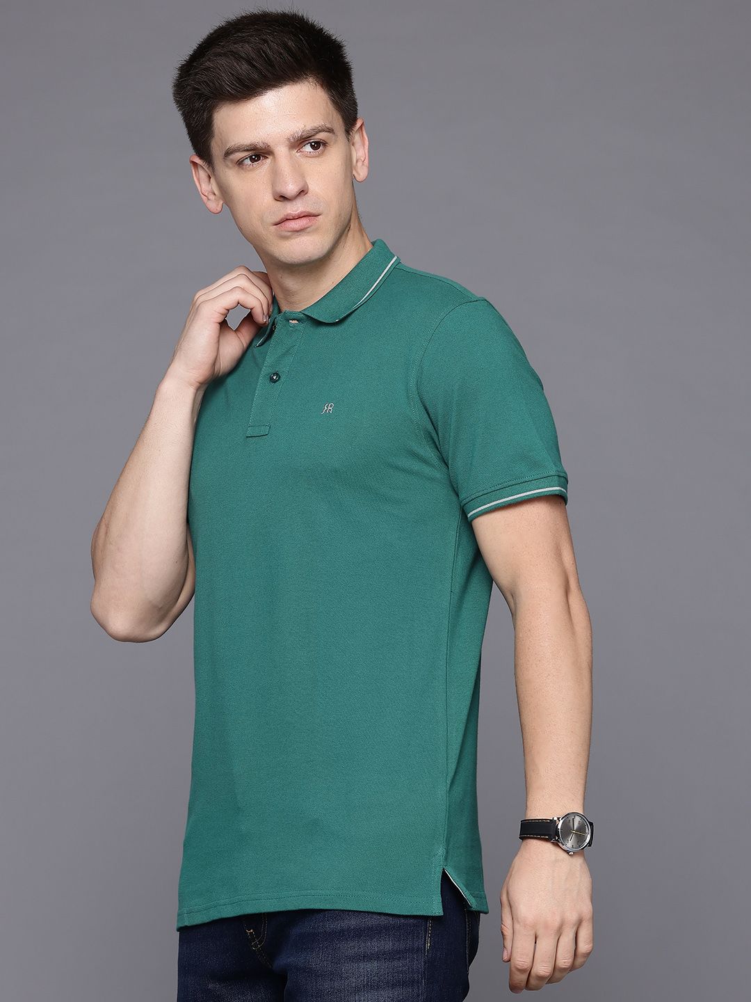 Raymond Men Polo Collar Pure Cotton T-shirt
