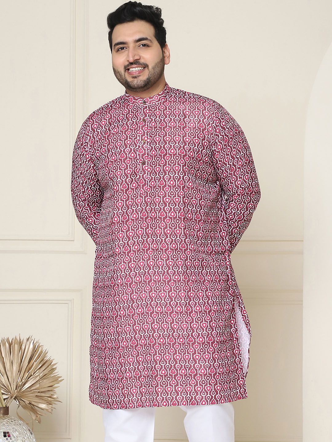 SOJANYA PLUS Geometric Printed Cotton Kurta