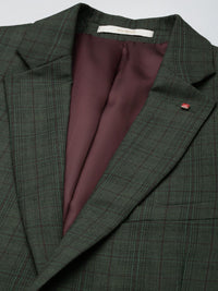 Raymond Contemporary Fit Checked Notched Lapel Single-Breasted 2 Piece Formal Suits