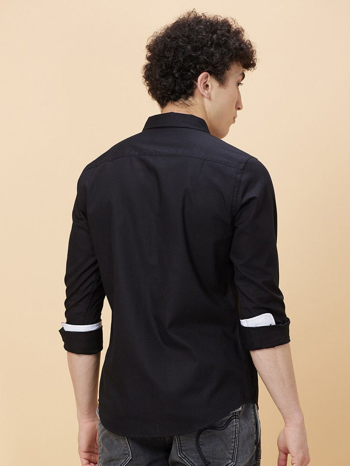 Being Human Slim Fit Spread Collar Long Sleeves Casual Shirt