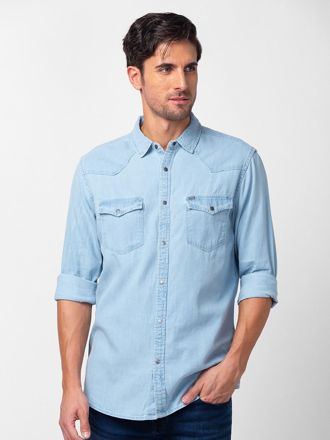 SPYKAR Men Slim Fit Casual Shirt