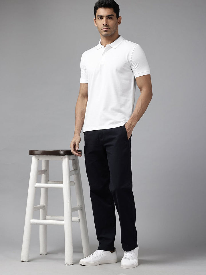 Park Avenue Solid Polo Collar T-shirt