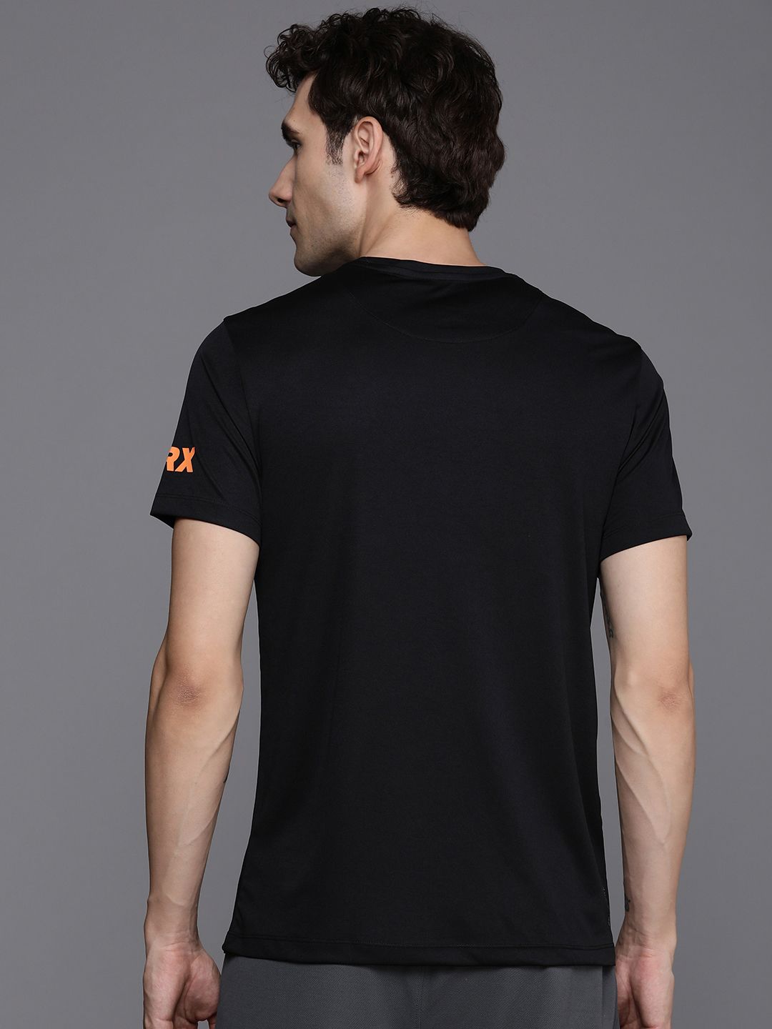 HRX by Hrithik Roshan Rapid Dry Antimicrobial Finish Typography Printed T-shirt