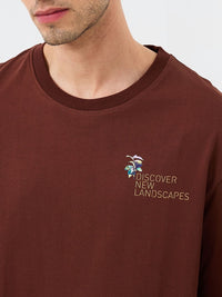 SPYKAR Men Typography Printed Round Neck Cotton Relaxed Fit T-shirt