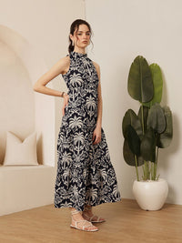 Jalan 9 Wanita Cetak Fit & Flare Dress Fit & Flare