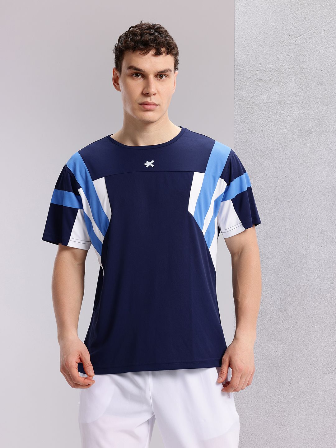 HRX by Hrithik Roshan Men Striped Rapid-Dry Running T-shirt