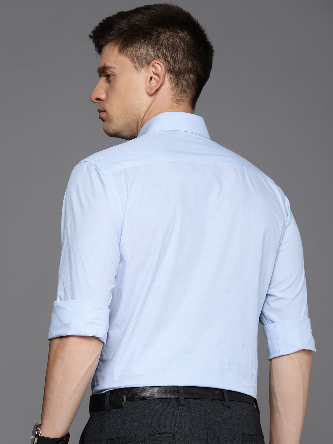 Raymond Self Design Slim Fit Pure Cotton Formal Shirt