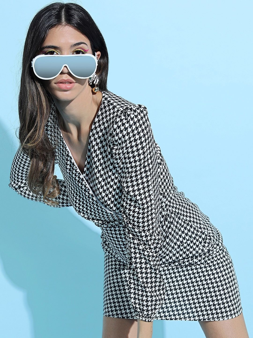 CHIC BY TOKYO TALKIES Women Stylish Black Geometric Dress