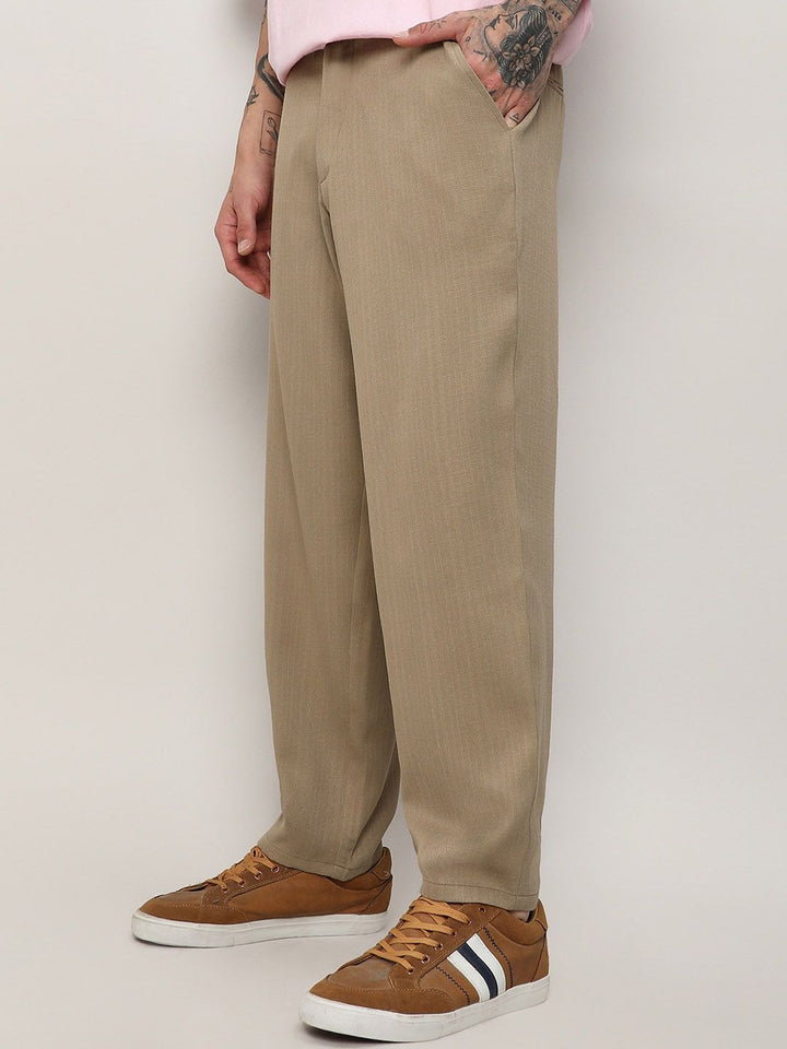 Kampus Sutra Lelaki Santai Mid Rise Rise Easy Wash Cotton Trousers