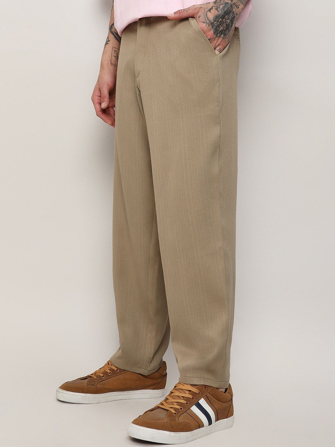 Kampus Sutra Lelaki Santai Mid Rise Rise Easy Wash Cotton Trousers