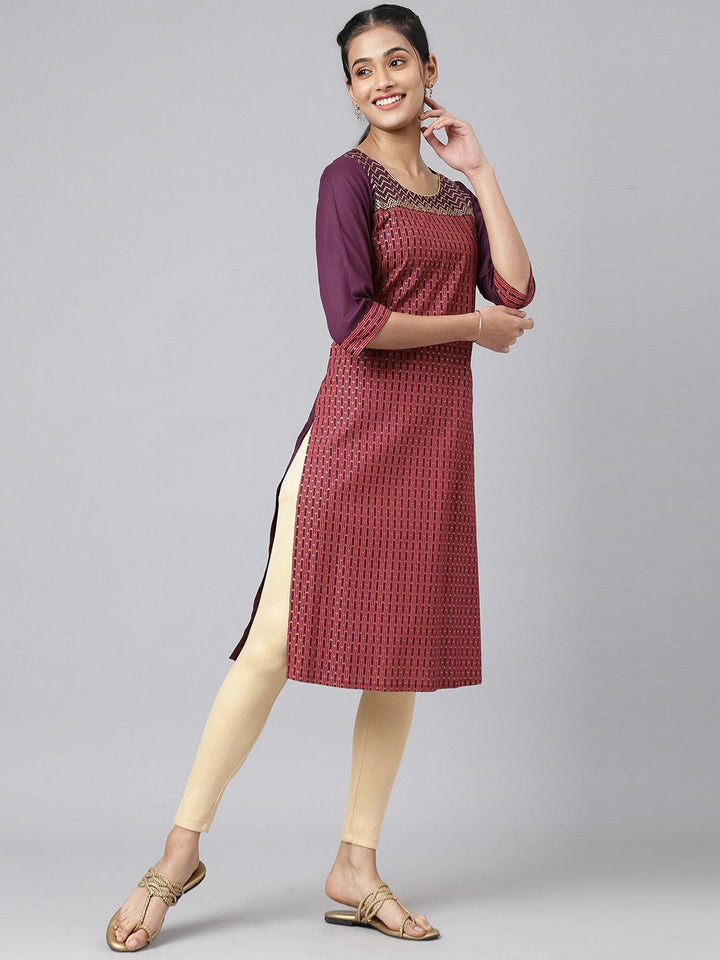 AURELIA Festive Geometric Print Kurta