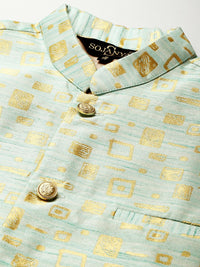 SOJANYA Men Pink Kurta with Churidar