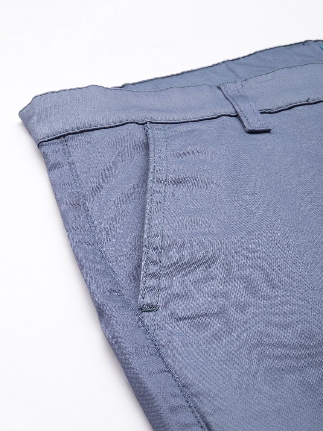 The Indian Garage Co Men Solid Slim Fit Chinos Trousers