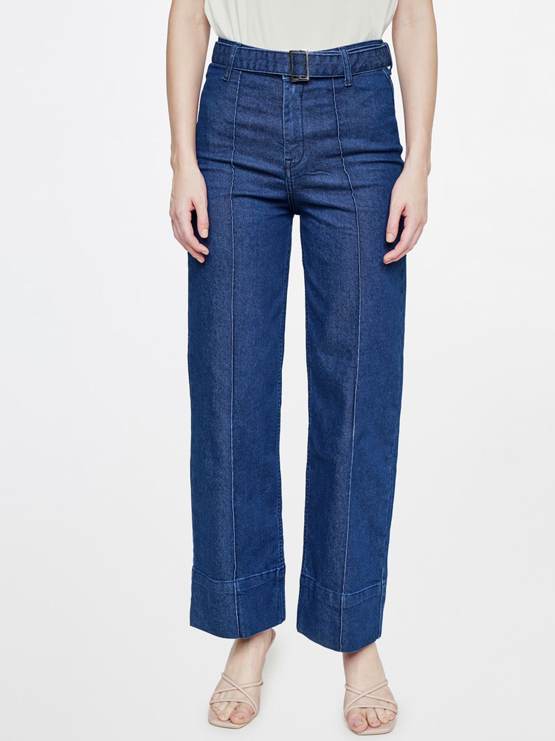 AND Women High-Rise Stretchable Wide Leg Jeans