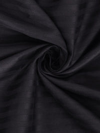 HOSTA HOMES Black Striped 300 TC Cotton 1 King Bedsheet with 2 Pillow Covers