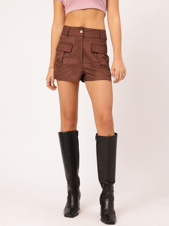 DressBerry Women Utility Cargo-Style Shorts