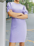 DressBerry Lavender Love Texture Knit Bodycon Dress
