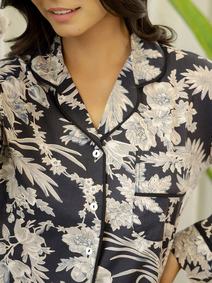 SANSKRUTIHOMES Women Printed Cotton Night suit