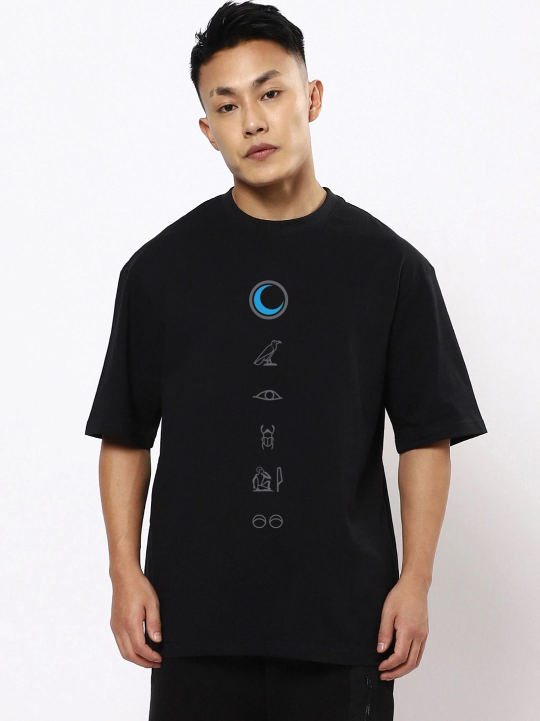 Bewakoof Official Marvel Merchandise Moon Knight Marvel Graphic Printed Oversized T-shirt
