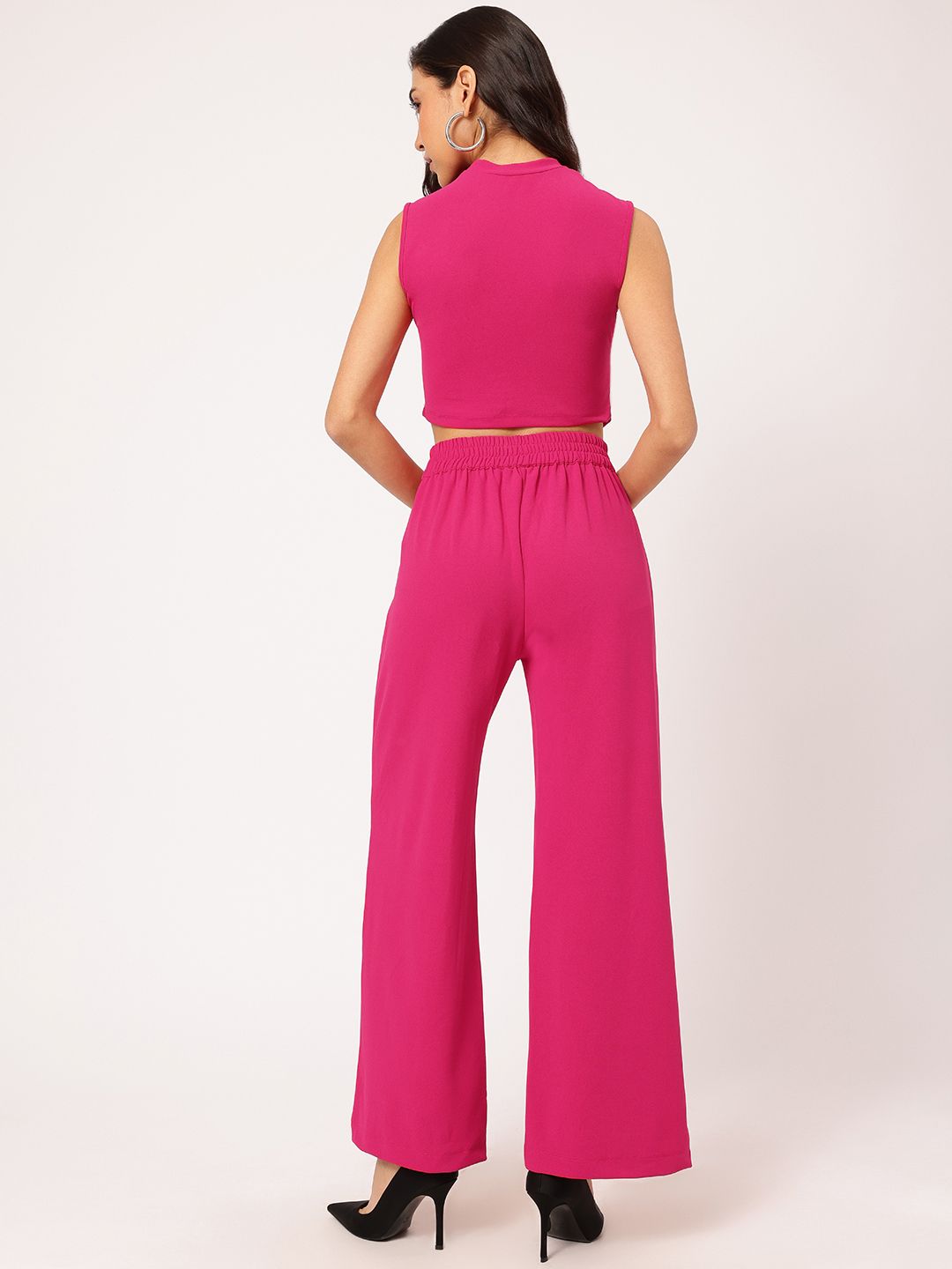 DressBerry Barbicore Charm Ruched Crop Flair Co-Ords