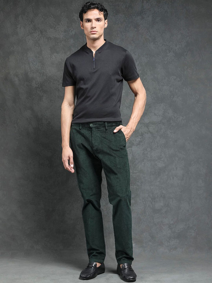 RARE RABBIT Men Upton Mid-Rise Slim Fit Joggers Trouser