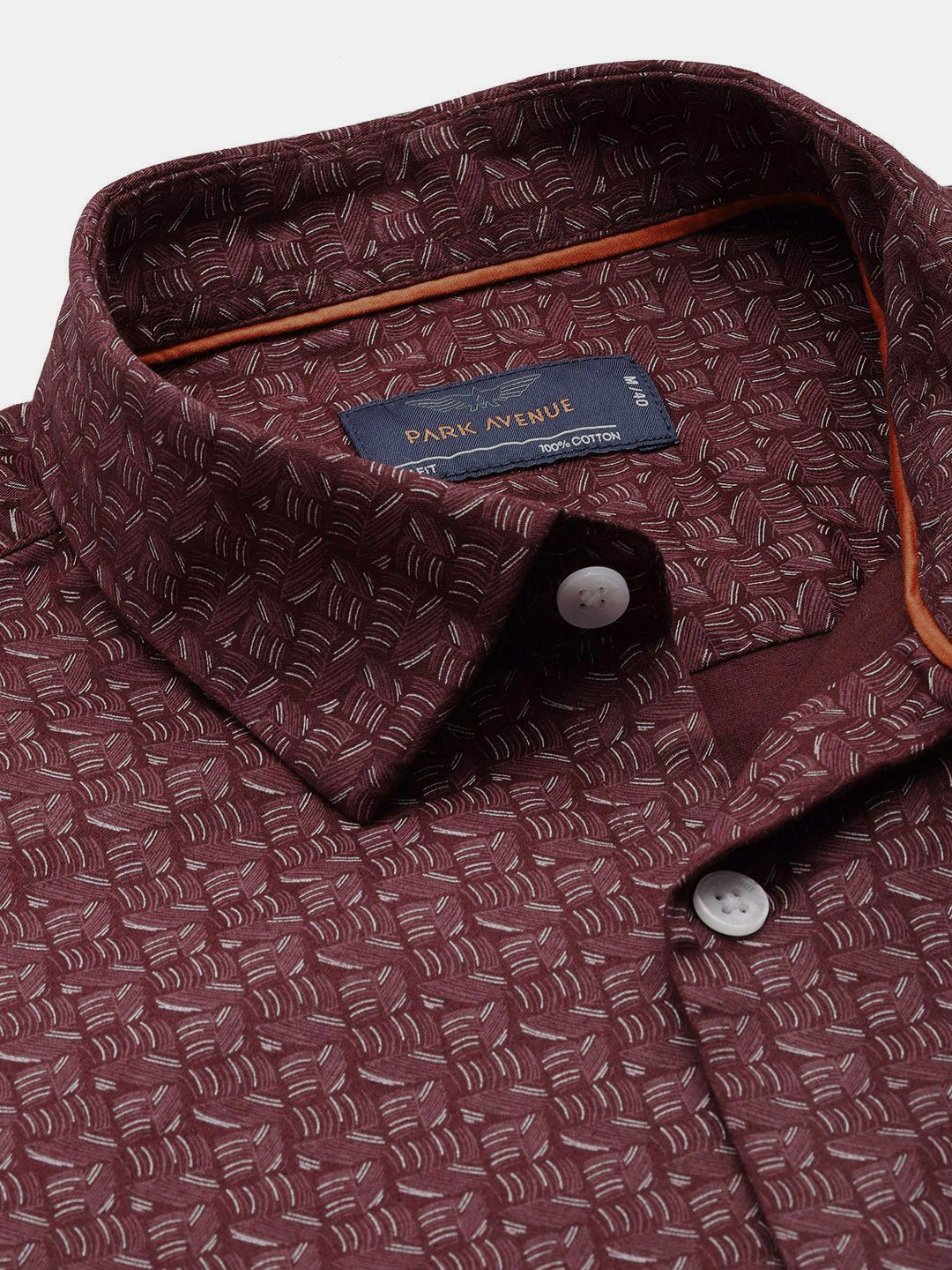 Park Avenue Pure Cotton Slim Fit Printed Casual Shirt