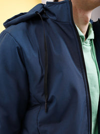 The Indian Garage Co Zip Detail Hooded Bomber Jacket
