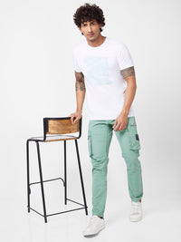 SPYKAR Typography Printed Slim Fit T-shirt
