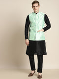 SOJANYA Kurta Solid Lelaki dengan Jaket Nehru Churidar & Cermin Kerja