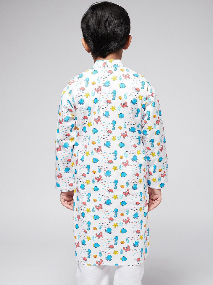 SOJANYA Boys Multicolored Printed Kurta