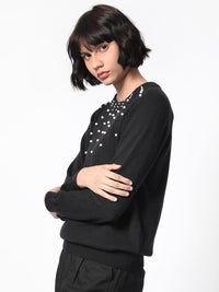 RAREISM JUNICH Embellished Round Neck Pullover