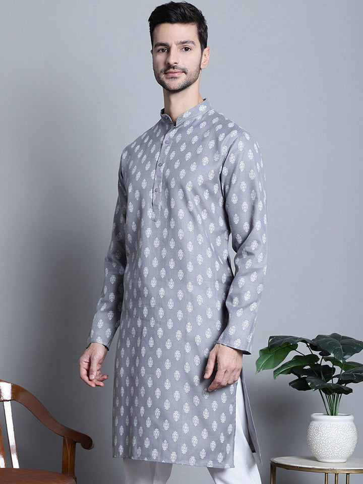 JOMPERS ETHNIC MOTIF CARTED BAND COLTER COTTA KURTA
