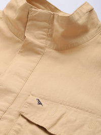Mr Bowerbird Men Beige Linen Cotton Liberal Fit Casual Shirt