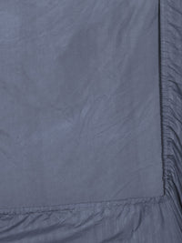 KLOTTHE Book Fold Grey Striped Cotton 300 TC Fitted King Bedsheet with 2 Pillow Covers-98 x 89 inches