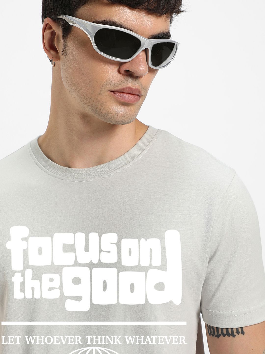 Bewakoof Men Typography Printed Pure Cotton T-shirt