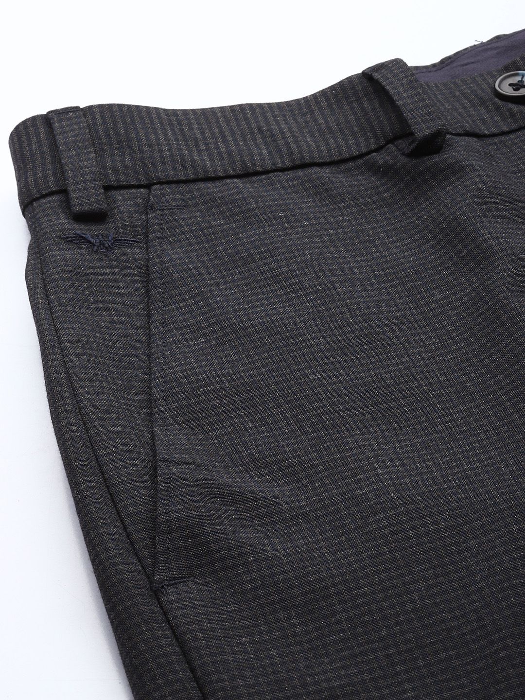 Park Avenue Men Checked Formal Trousers