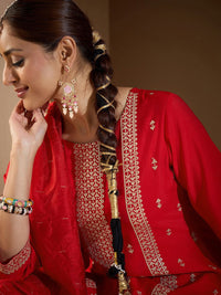 Indo Era Women Ethnic Motifs Embroidered Regular Sequinned Kurta with Trousers & With Dupatta