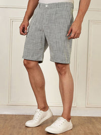 Thomas Scott Men Checked Linen Shorts