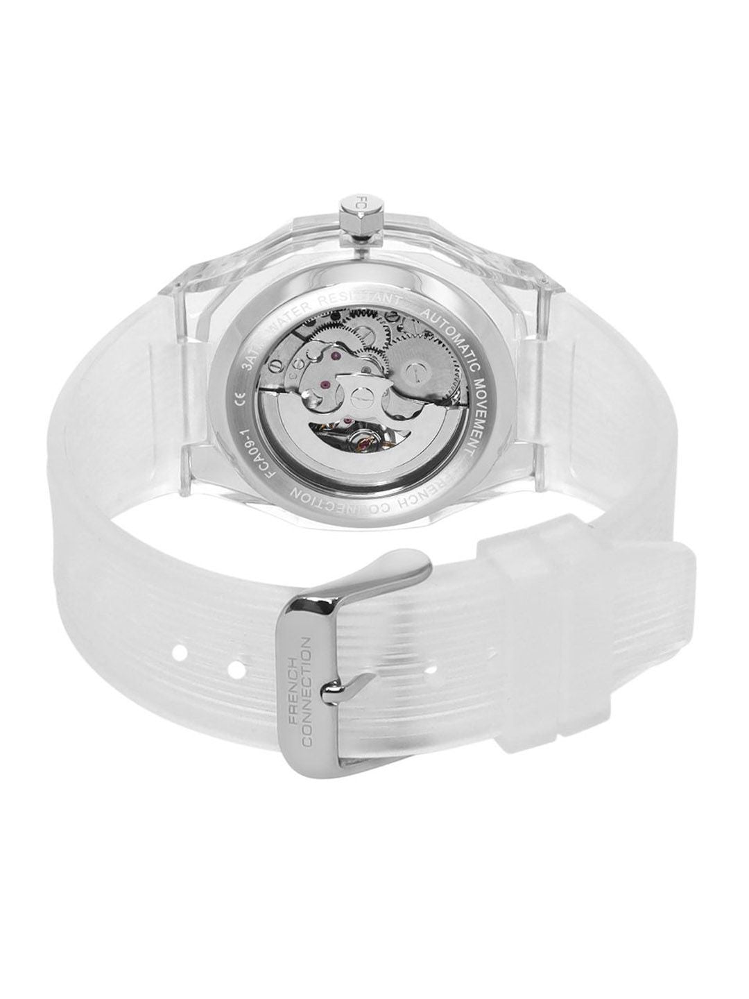 French Connection Men Printed Dial & Bracelet Style Straps Automatic Watch