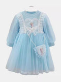YK Girls Reka Bentuk Self Puff Lengan A-Line