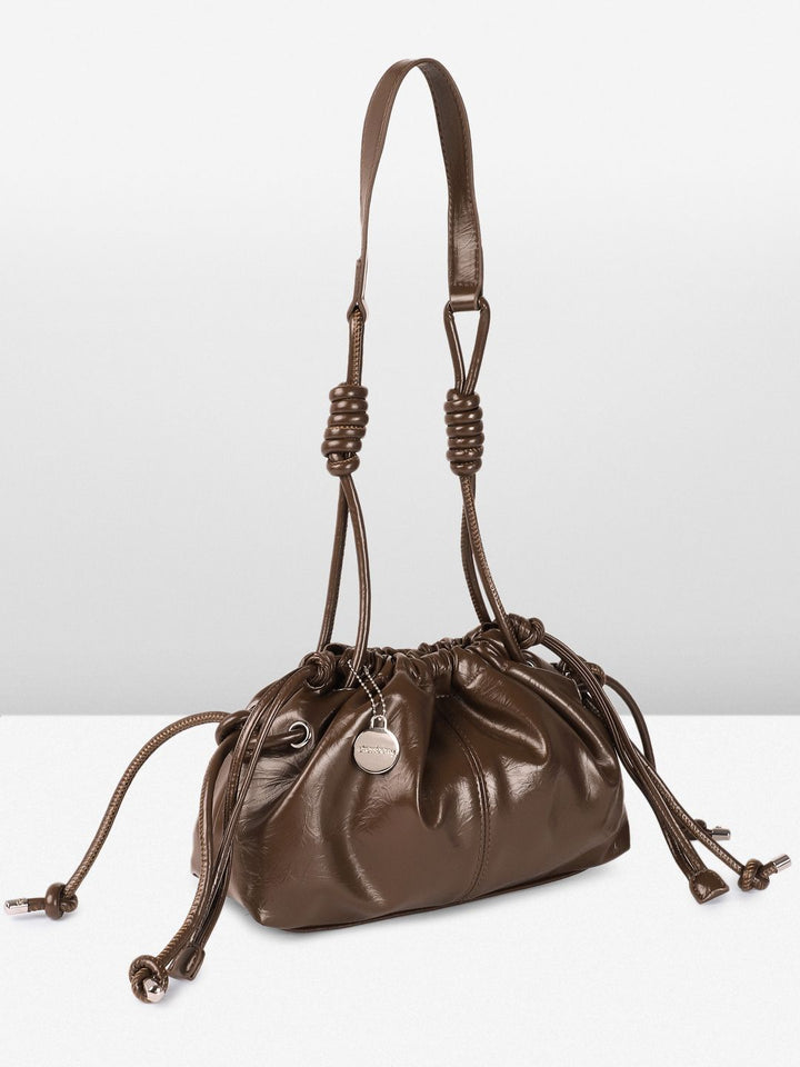 DressBerry Textured Structured Shoulder Bag
