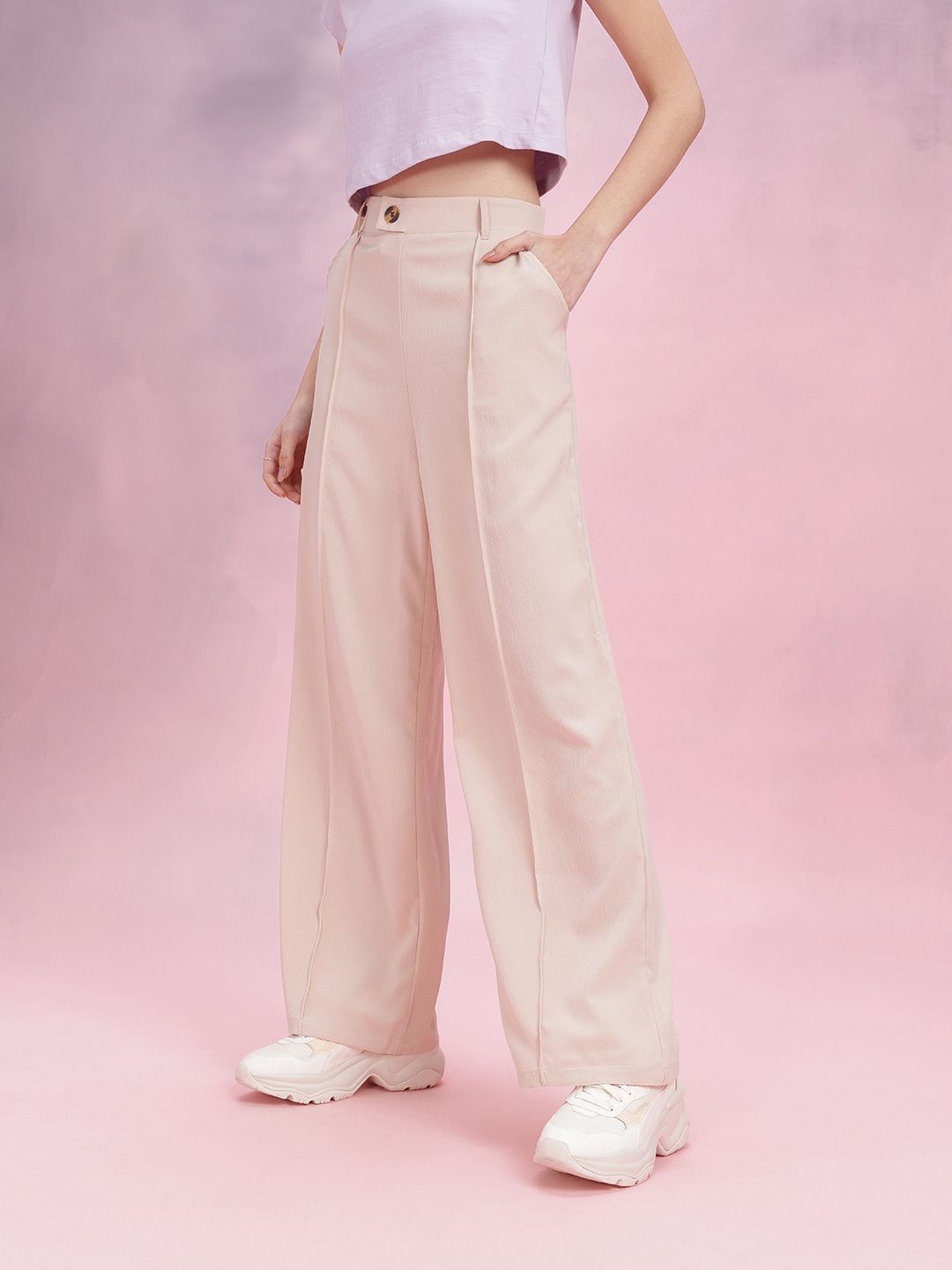 DressBerry Women High-Rise Trousers