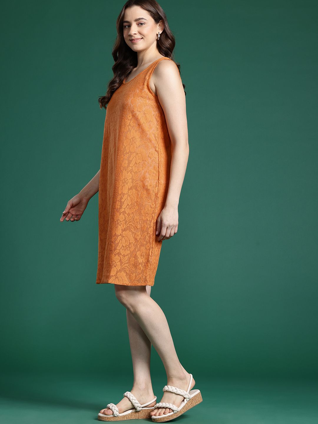 DressBerry Self Design Sheath Dress